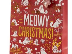 Punga cadou de Craciun Meowy Christmas - foarte mare